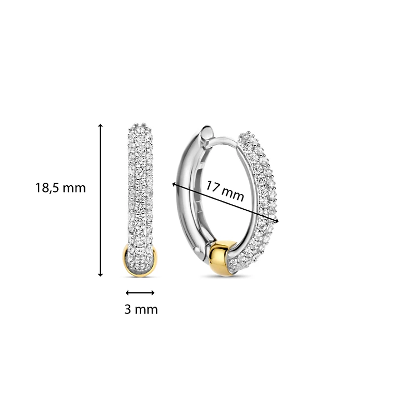 Classic Edge Pave Huggie Earrings
