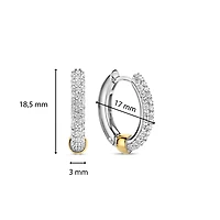 Classic Edge Pave Huggie Earrings