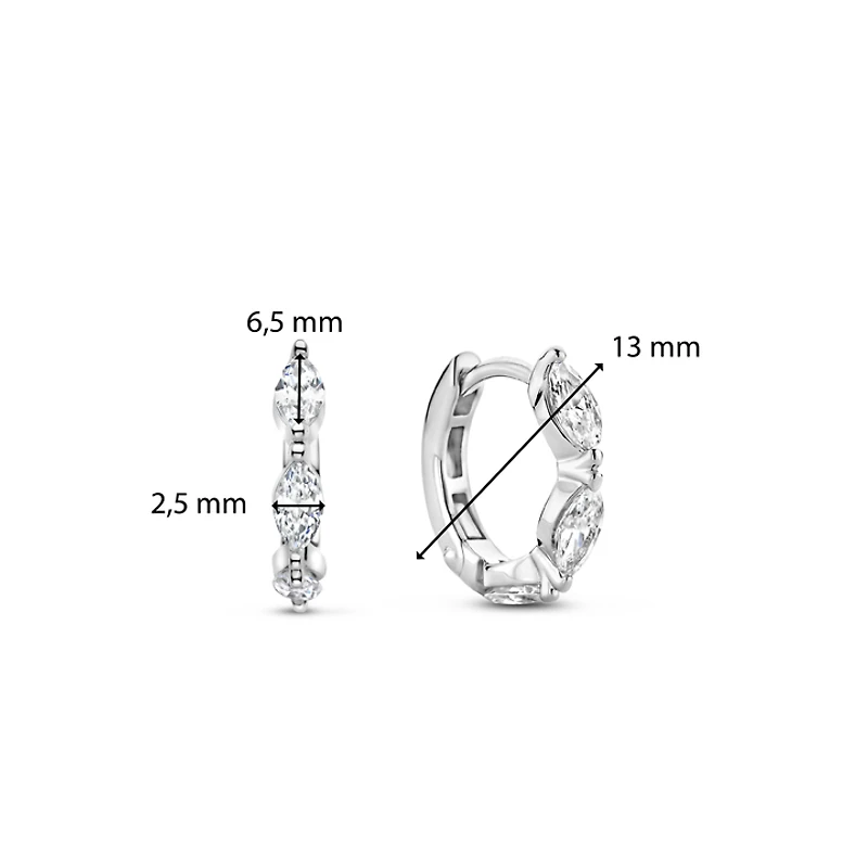Marquise Huggie Earrings