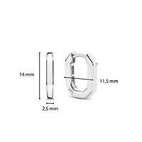 Reflexions Silver Huggie Earrings