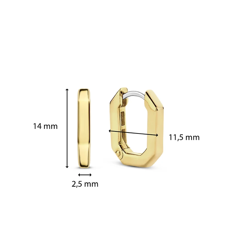 Reflexions Golden Huggie Earrings