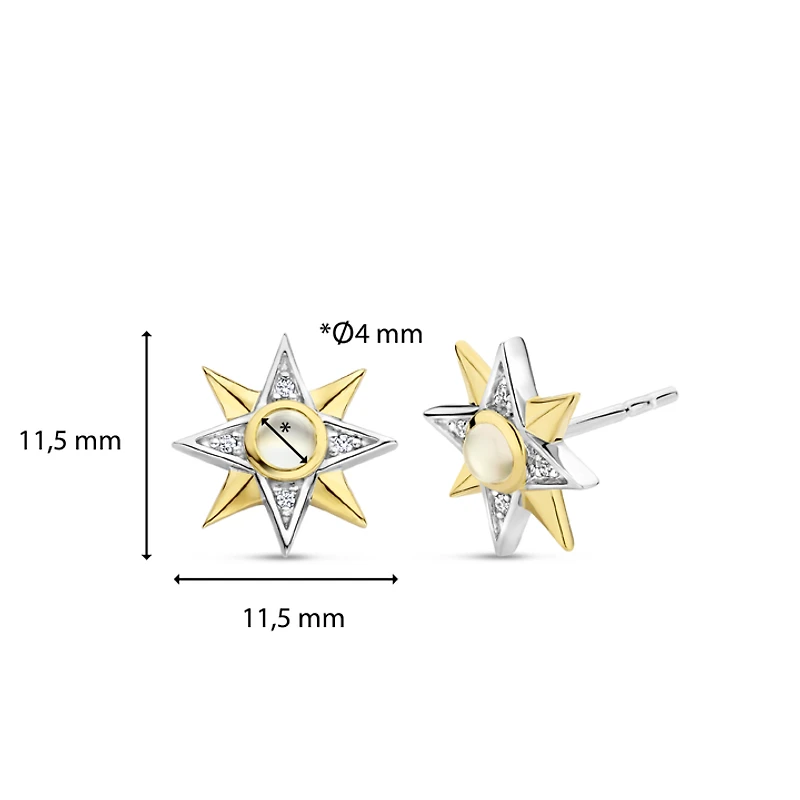 Star Compass Stud Earrings