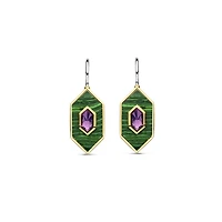 Celestial Malachite Dangle Earrings