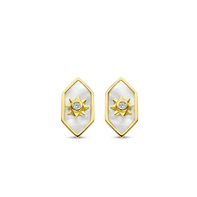 Celestial Mother Pearl Stud Earrings