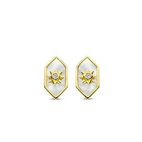 Celestial Mother Pearl Stud Earrings