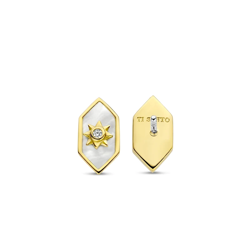Celestial Mother Pearl Stud Earrings