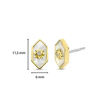 Celestial Mother Pearl Stud Earrings