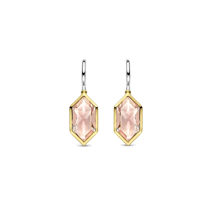 Celestial Peach Dangle Earrings