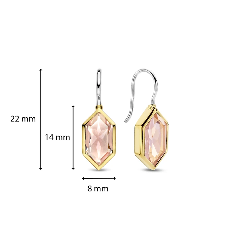 Celestial Peach Dangle Earrings