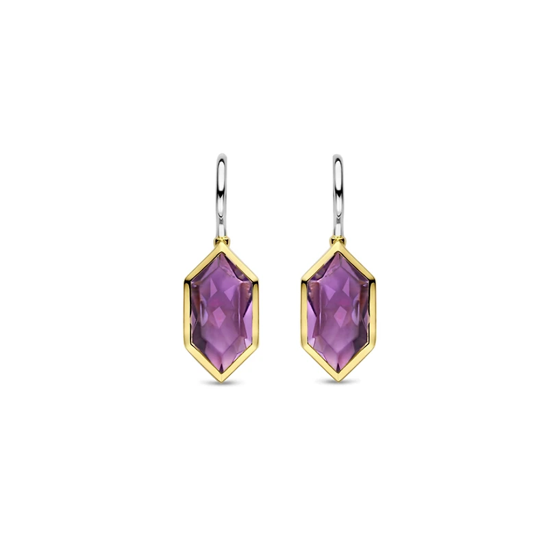 Celestial Violet Dangle Earrings