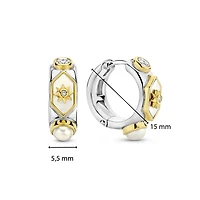 Celestial Mother Pearl Huggie Earrings