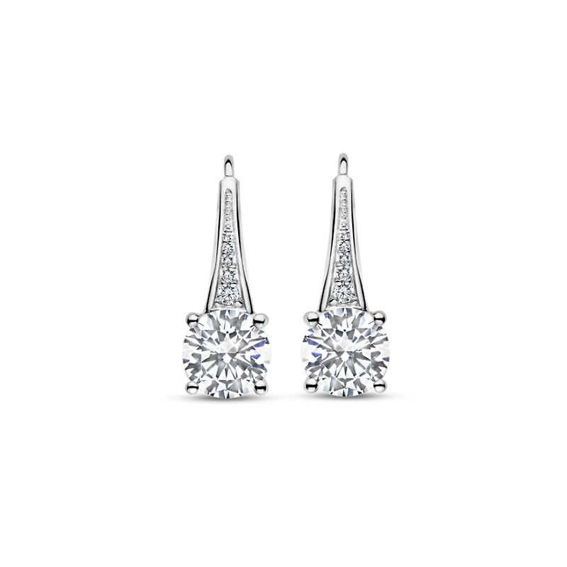 Brilliant Large Solitaire Earrings