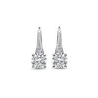 Brilliant Large Solitaire Earrings