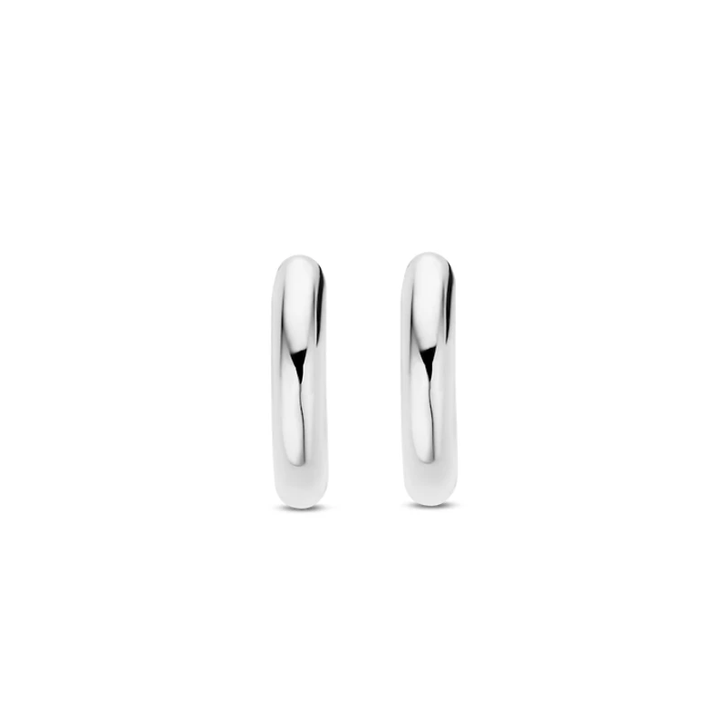 Basic 10MM Silver Huggie Earrings