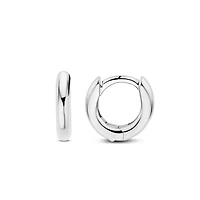 Basic 10MM Silver Huggie Earrings