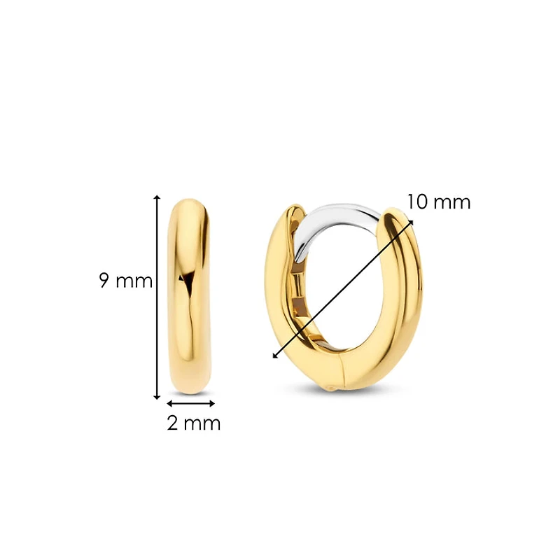 Basic 10MM Golden Huggie Earrings
