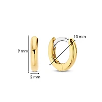 Basic 10MM Golden Huggie Earrings