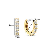 Thick 10MM Golden Sparkle Huggie Earrings