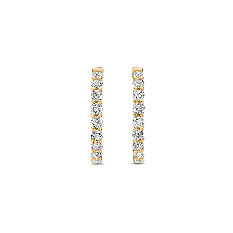 Thick 18MM Golden Sparkle Huggie Earrings