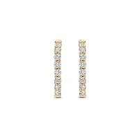 Thick 18MM Golden Sparkle Huggie Earrings