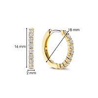 Thick 18MM Golden Sparkle Huggie Earrings