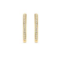 Basic 18MM Golden Sparkle Huggie Earrings