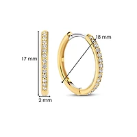 Basic 18MM Golden Sparkle Huggie Earrings