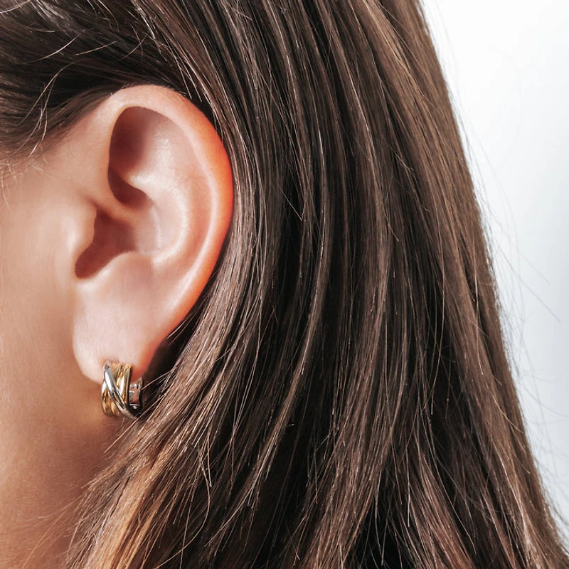 Entwined Two Tone Earrings