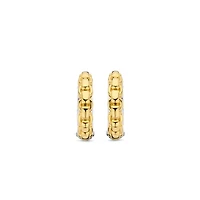 Box Chain 14MM Golden Huggie Earrings