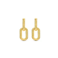 Rope Link Golden Earrings