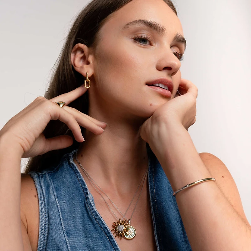 Rope Link Golden Earrings