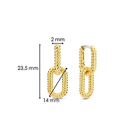 Rope Link Golden Earrings