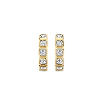 Asscher Huggie Earrings