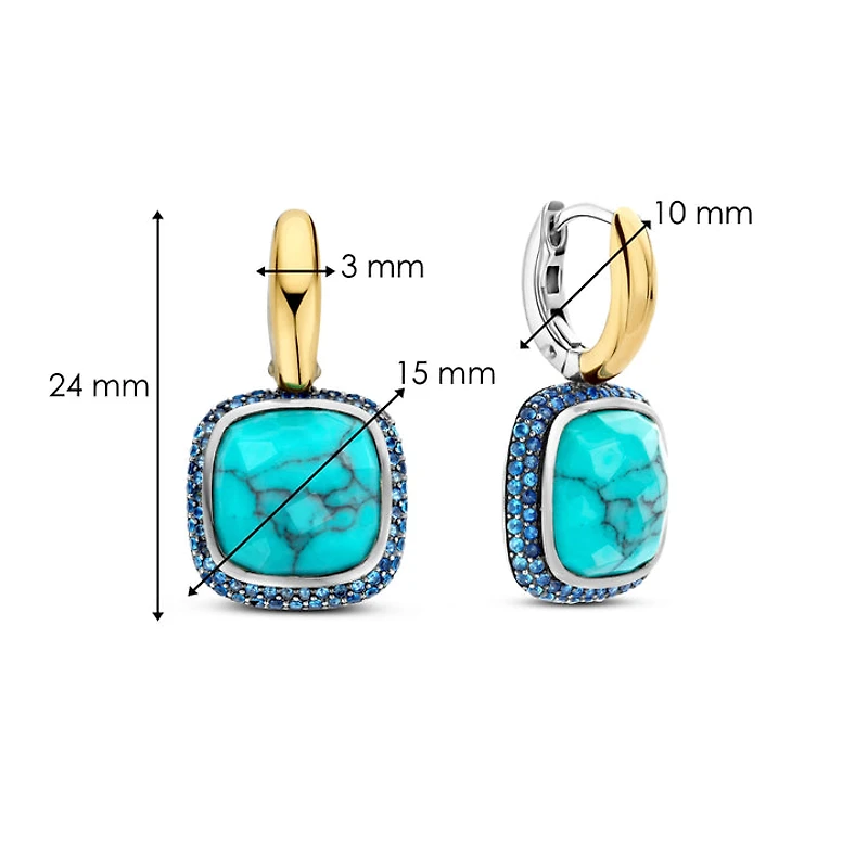 Cushion Turquoise Earrings