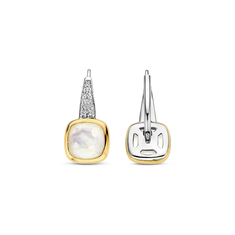 Cushion Quartz Drop Earrings