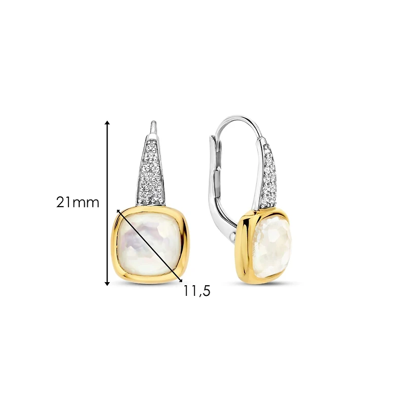 Cushion Quartz Drop Earrings