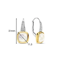 Cushion Quartz Drop Earrings