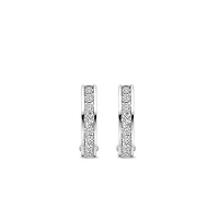 Channel Set Huggie Earrings 16MM
