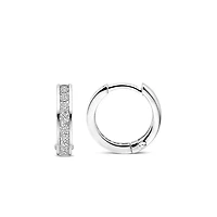Channel Set Huggie Earrings 16MM