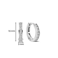Channel Set Huggie Earrings 16MM