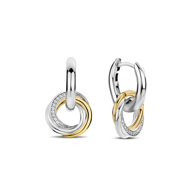 Trinity Two Tone Earrings