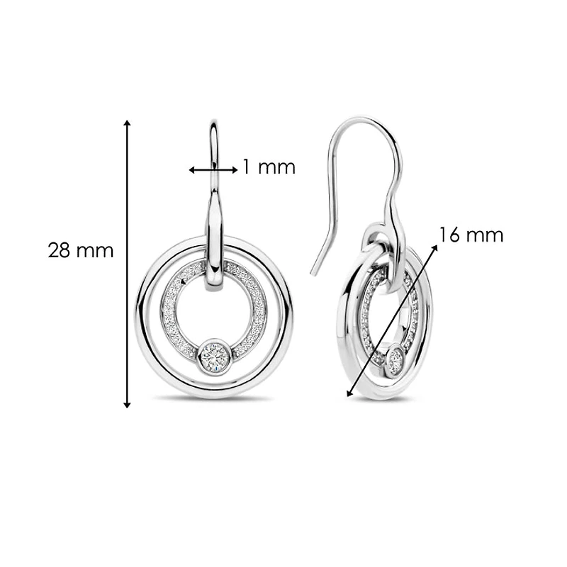 Shine Around Silver Earrings
