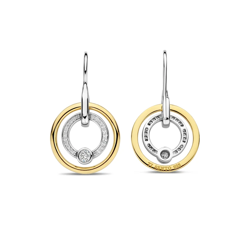 Shine Around Two Tone Earrings