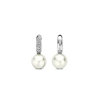 Graceful Pearl Pave Earrings