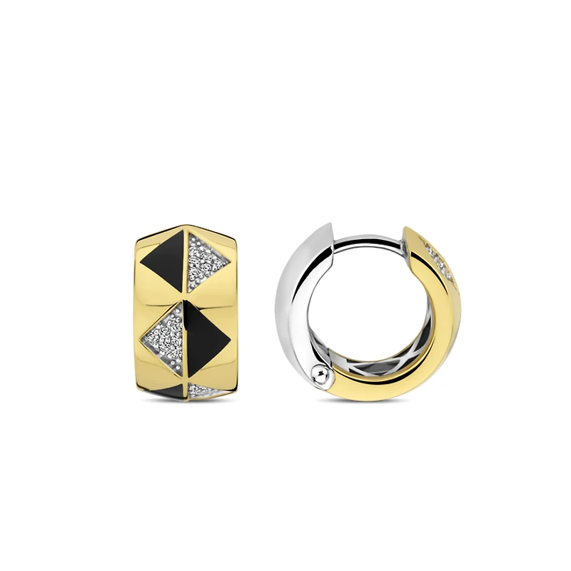 Hexagon Huggie Earrings