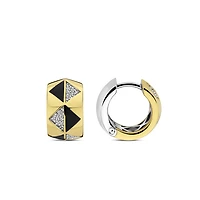 Hexagon Huggie Earrings