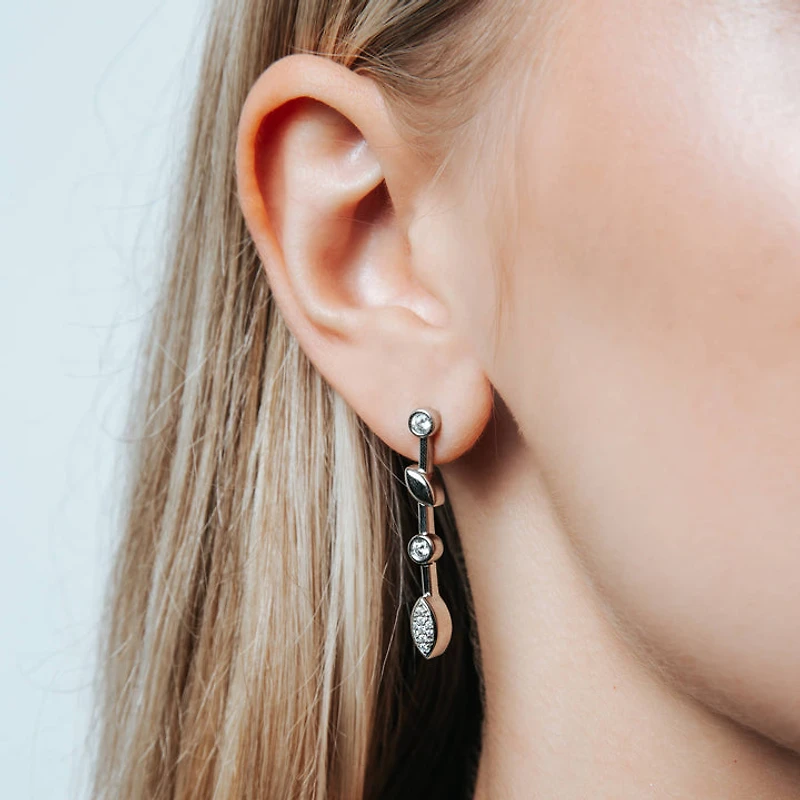 Demure Silver Earrings