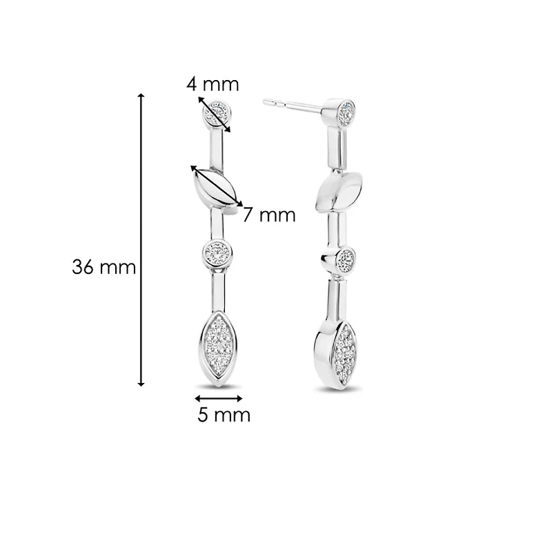 Demure Silver Earrings