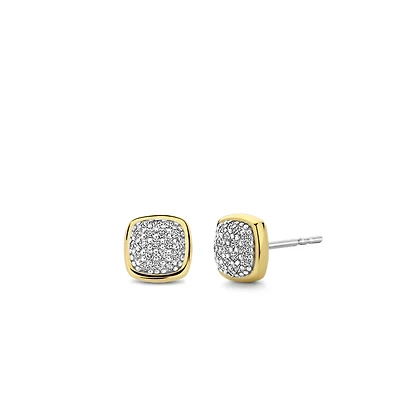 Pave Cushion Stud Earrings