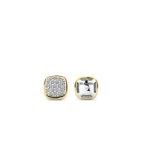 Pave Cushion Stud Earrings